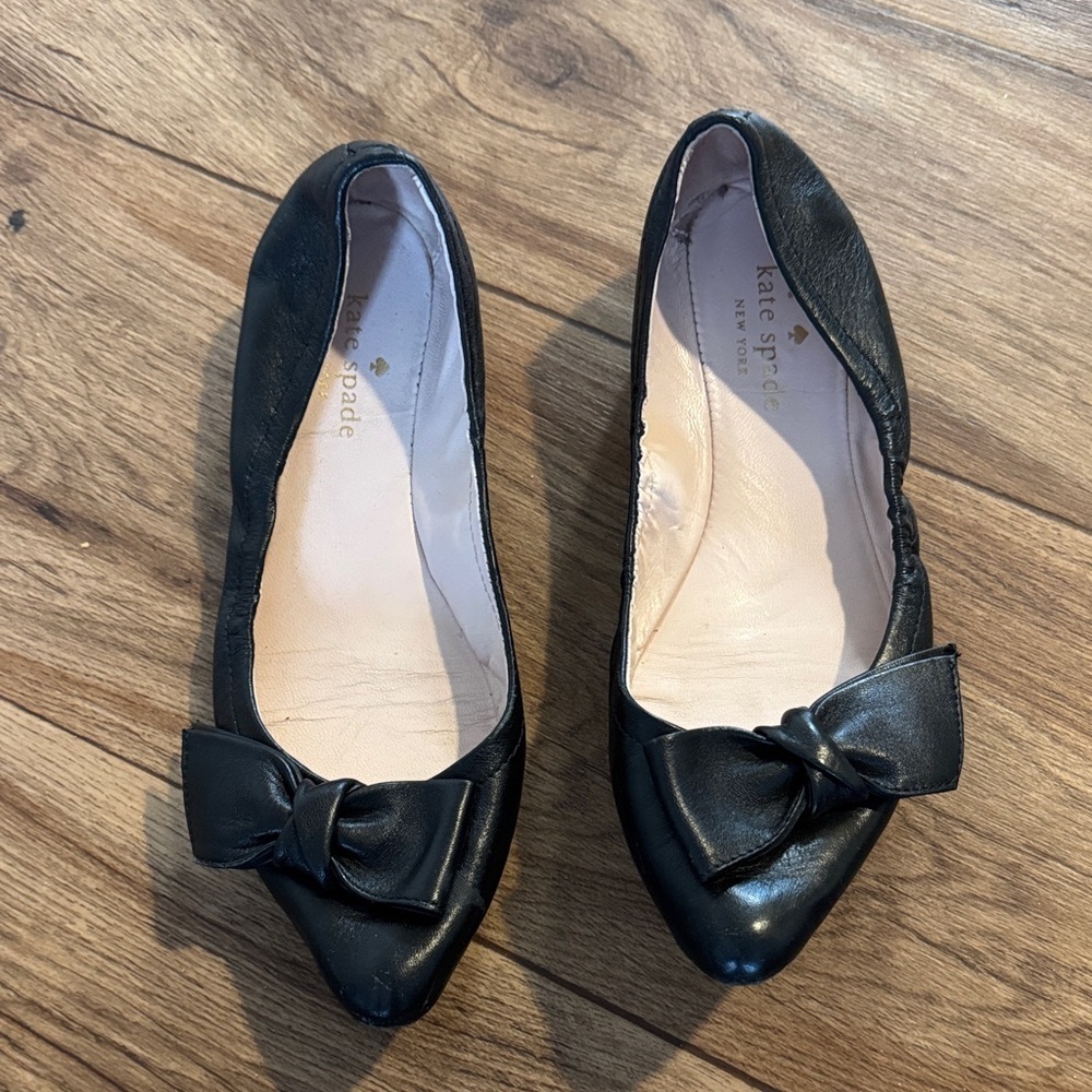 Kate Spade Black Bow Flats